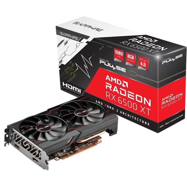 Зовнішній вигляд Відеокарта SAPPHIRE AMD RX 6500 XT PULSE RADEON (11314-08-20G)