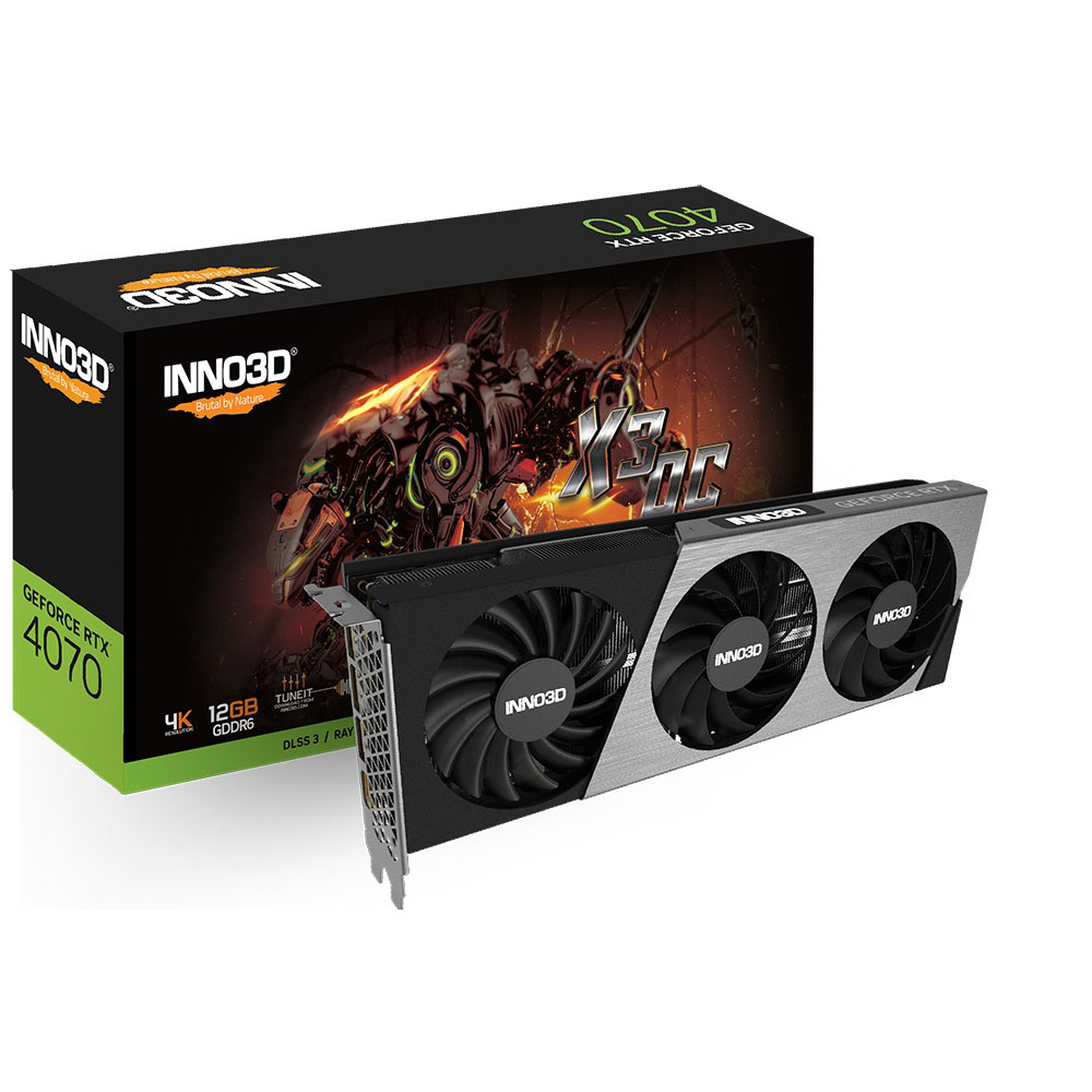 Замовити Відеокарта INNO3D GEFORCE RTX 4070 GDDR6 X3 (N40703-12D6X-179052L)