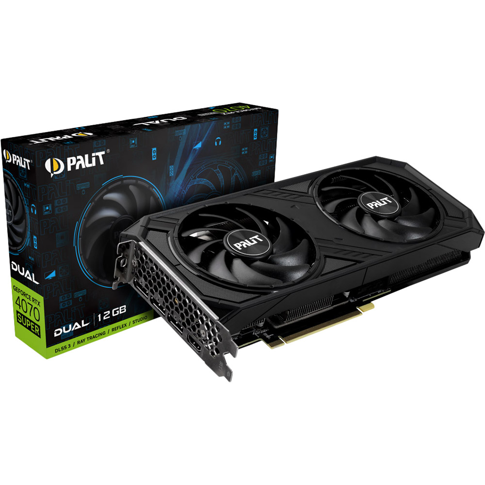 Покупка Відеокарта PALIT GeForce RTX 4070 Super Dual 12Gb 192bit 2475/21000MHz(NED407S019K9-1043D)