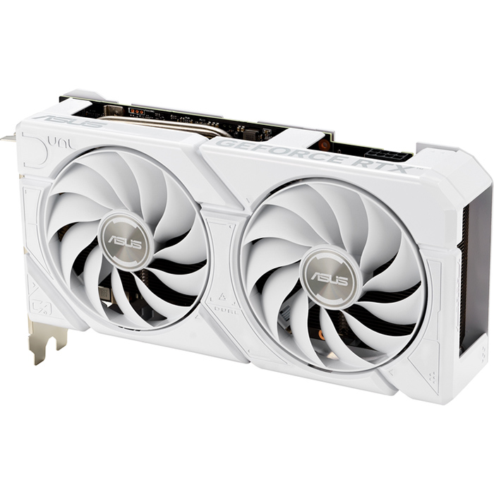 Внешний вид Видеокарта ASUS Dual GeForce RTX 4060 EVO White OC Edition 8GB GDDR6 (DUAL-RTX4060-O8G-EVO-WHITE)