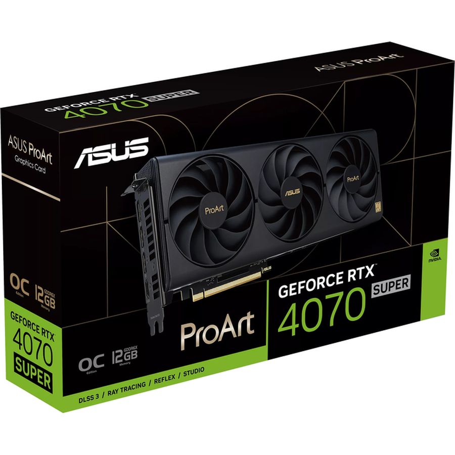 В Фокстрот Видеокарта ASUS RTX 4070 Super 12Gb 192Bit 2565/21000MHz Dual (PROART-RTX4070S-O12G)