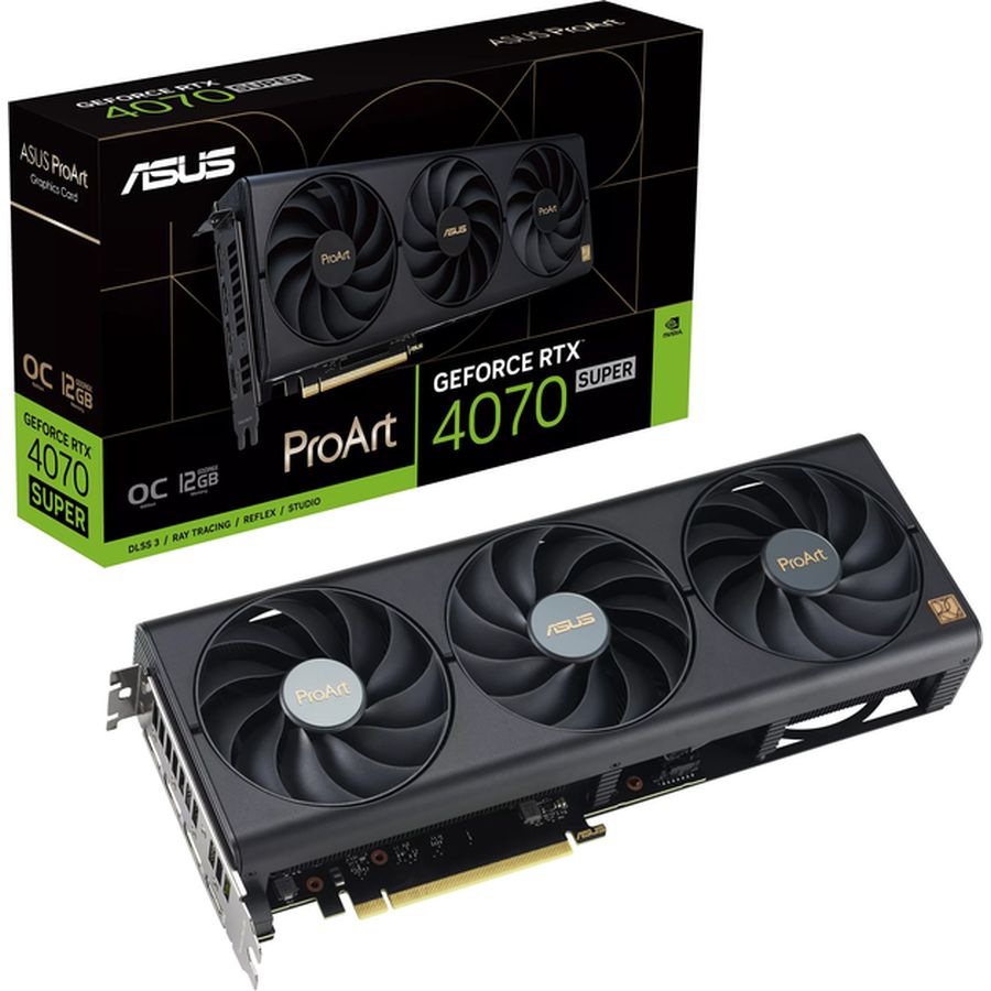 Фото Видеокарта ASUS RTX 4070 Super 12Gb 192Bit 2565/21000MHz Dual (PROART-RTX4070S-O12G)