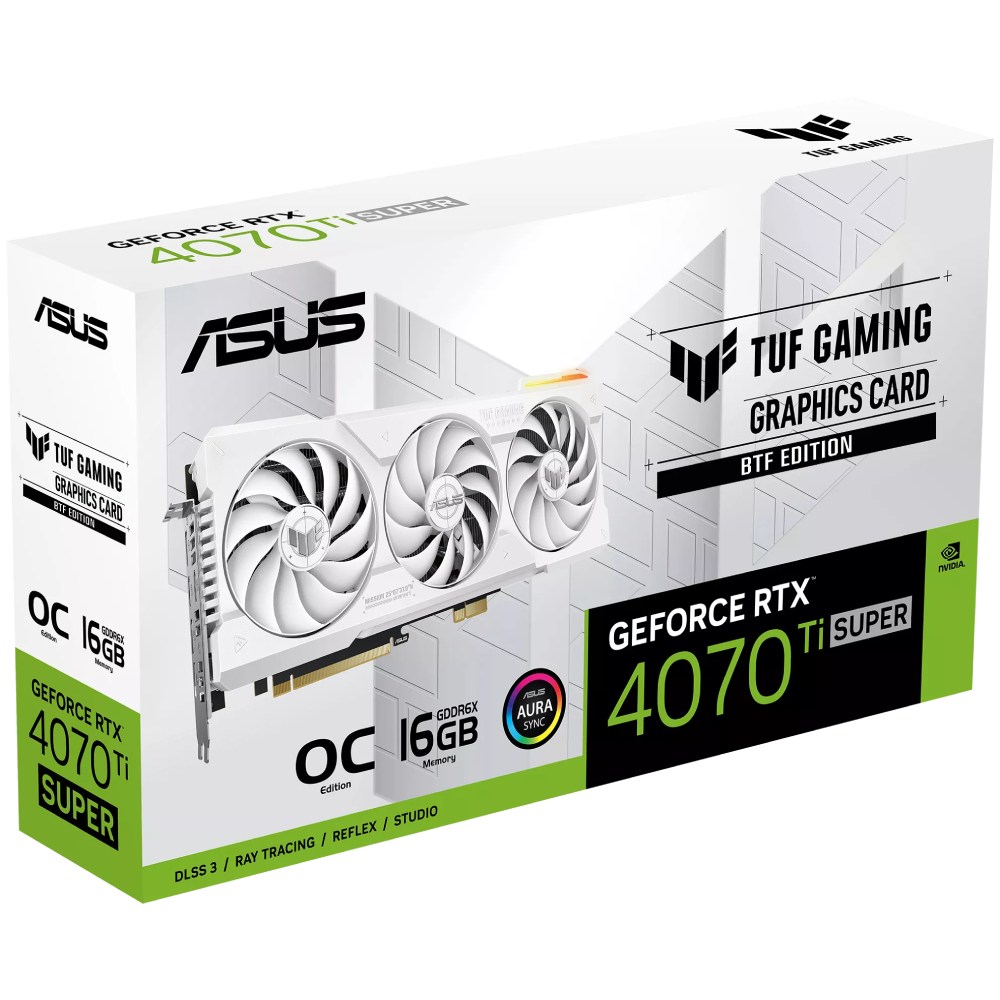 Обзор Видеокарта ASUS TUF Gaming GeForce RTX 4070Ti SUPER 16 Gb 256Bit 2670/2640MHz (TUF-RTX4070TIS-O16G-BTF-WHITE)