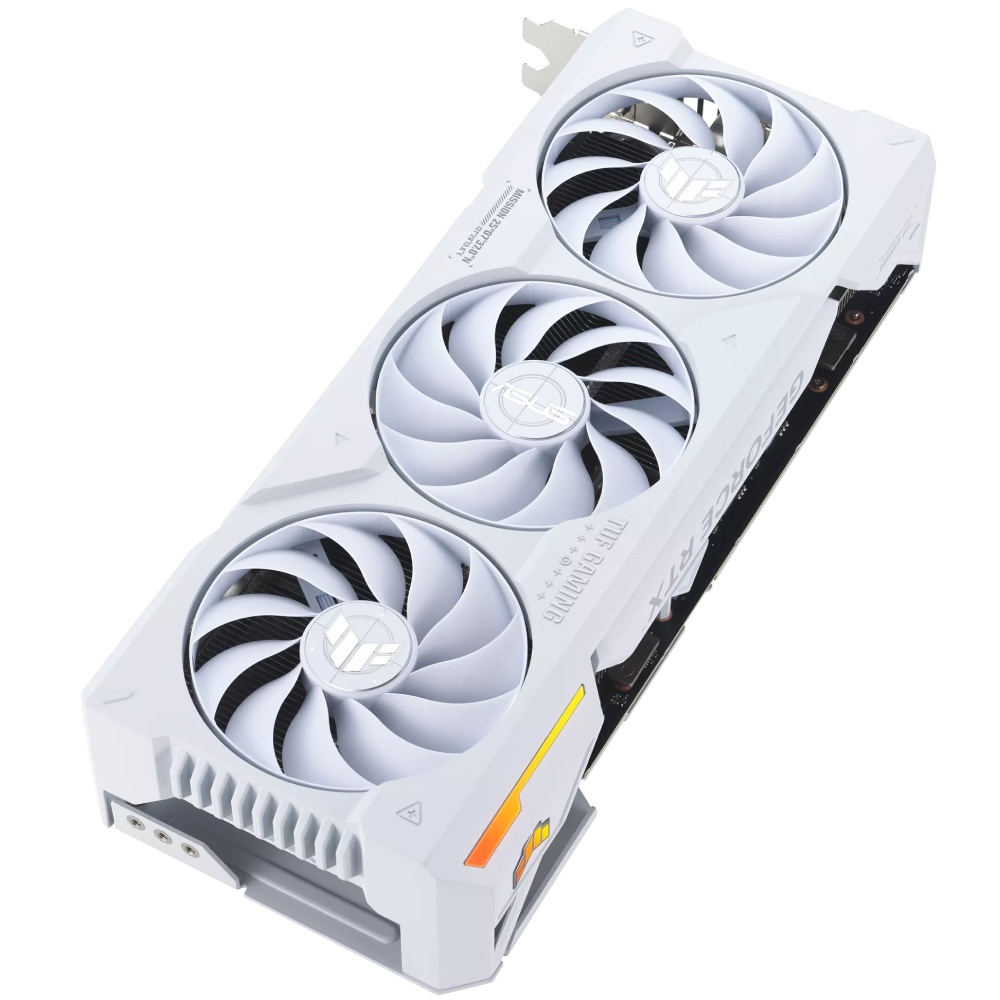 Зовнішній вигляд Відеокарта ASUS TUF Gaming GeForce RTX 4070 SUPER 16 Gb 256Bit 2670/2640MHz (TUF-RTX4070TIS-O16G-BTF-WHITE)