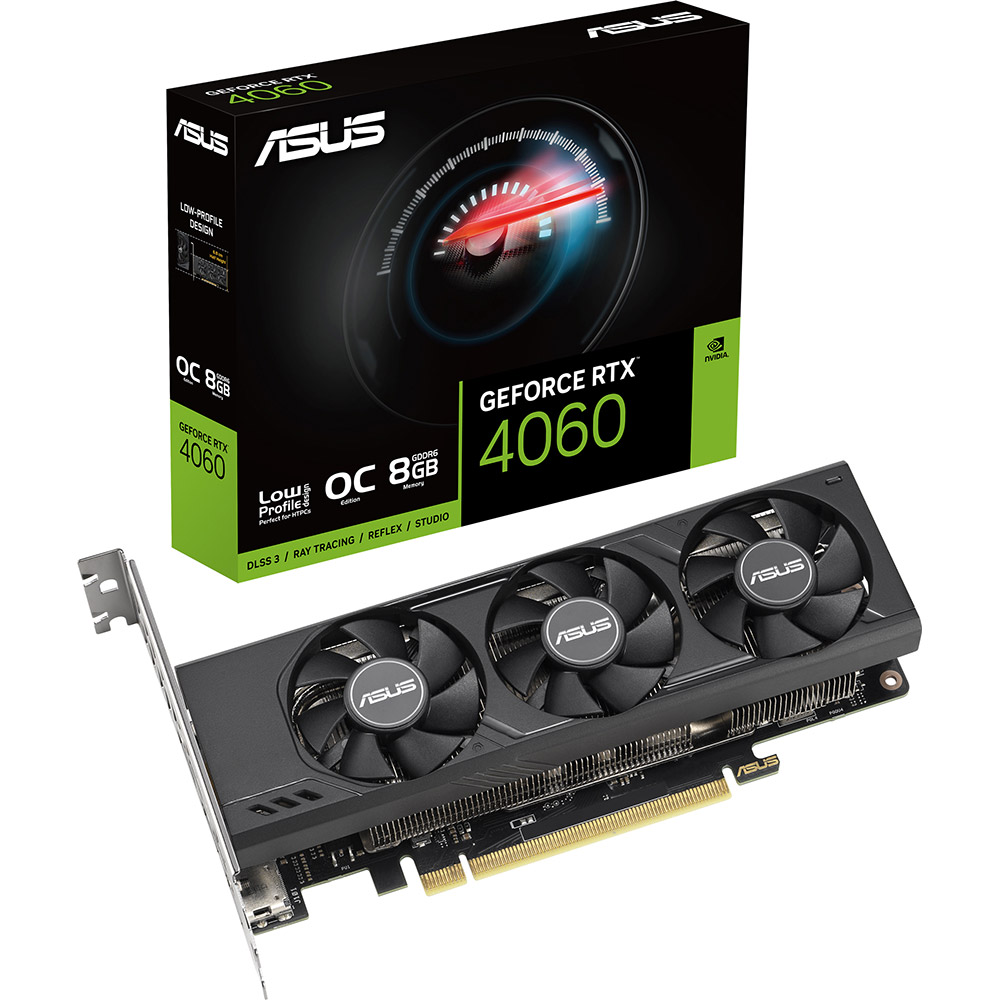 Фото Видеокарта ASUS GeForce RTX 4060 LP BRK OC Edition 8GB 128bit 2490/17000MHz (RTX4060-O8G-LP-BRK)