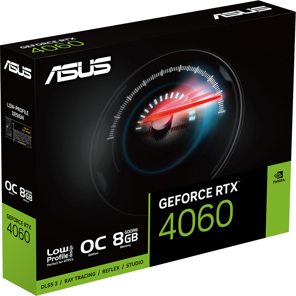 Зовнішній вигляд Відеокарта ASUS GeForce RTX 4060 LP BRK OC Edition 8GB 128bit 2490/17000MHz (RTX4060-O8G-LP-BRK)