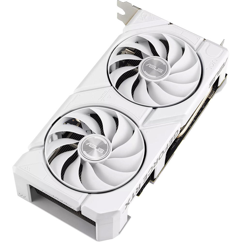 Внешний вид Видеокарта ASUS GeForce RTX 4060 Ti Dual EVO White OC Edition 8GB 128bit 2565/18000MHz (DUAL-RTX4060TI-O8G-EVO-WHITE)