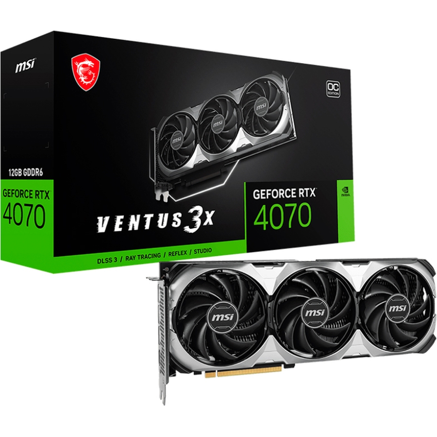 Фото 4 Відеокарта MSI NVIDIA GeForce (RTX 4070 VENTUS 3X E1 12G OC)