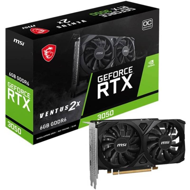 Фото 4 Видеокарта MSI NVIDIA GeForce (RTX 3050 VENTUS 2X E 6G OC)