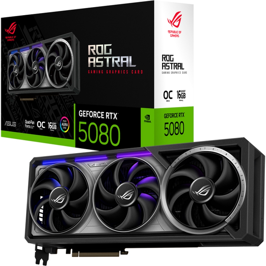 У Фокстрот Відеокарта ASUS GeForce RTX 5080 16GB GDDR7 256 bit 2790/30000MHz (ROG-ASTRAL-RTX5080-O16G-GAMING)