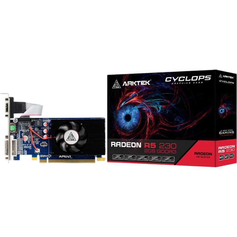Відеокарта Arktek Radeon R5 230 2GB GDDR3 64bit 625/1000MHz (AKR230D3S2GL1) Тип пам'яті GDDR3