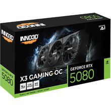 Видеокарта INNO3D RTX 5080 X3 GAMING OC 16GB 256bit 2295/30000MHz (G50803-16D7X-17603930)