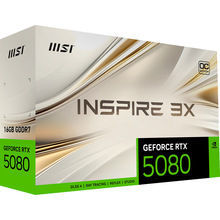 Видеокарта MSI GeForce RTX 5080 INSPIRE 3X OC 16GB GDDR7 256bit 2640/30000MHz (RTX 5080 16G INSPIRE 3X OC)