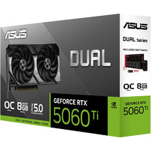 ASUS GeForce RTX 5060 Ti Dual OC Edition 8GB GDDR7 128bit 2602/28000Hz (DUAL-RTX5060TI-O8G)