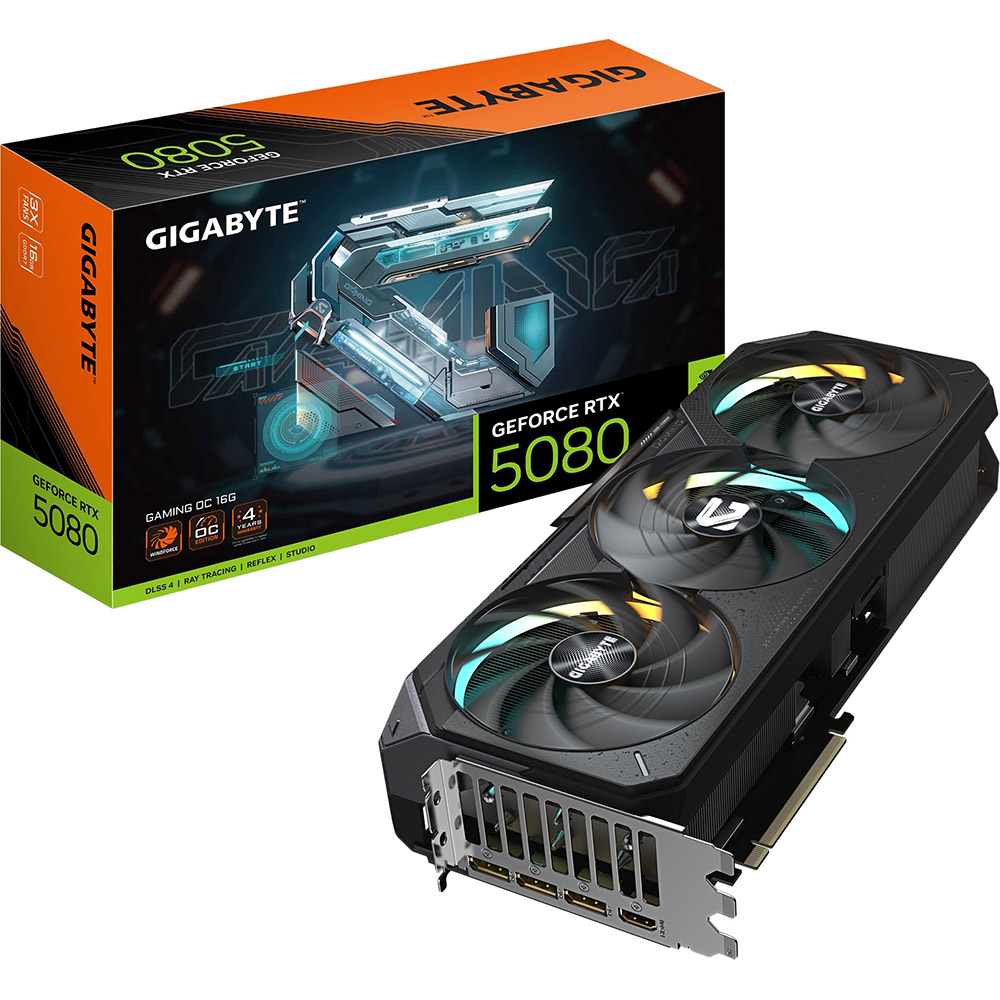 Покупка Видеокарта Gigabyte GeForce RTX 5080 Gaming OC 16GB GDDR7 256bit 2730/30000Hz (GV-N5080GAMING OC-16GD)