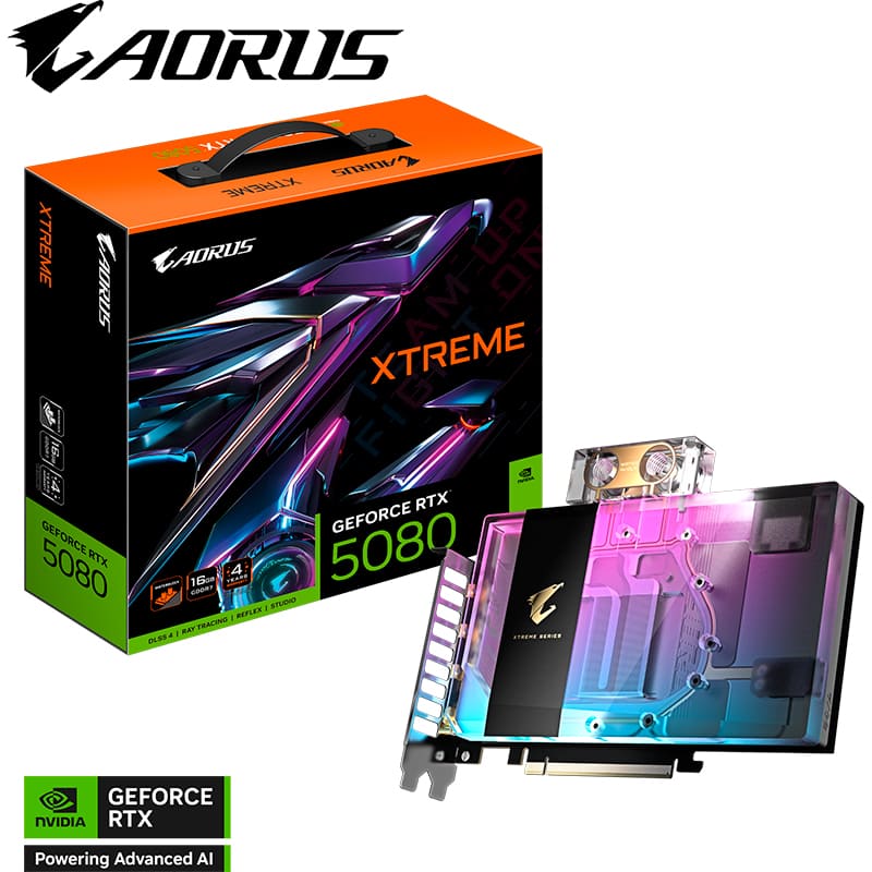 В Украине Видеокарта GIGABYTE GeForce RTX 5080 16GB 256Bit 2617/30000MHz Aorus Xtreme Waterforce WB (GV-N5080AORUSX WB-16GD)