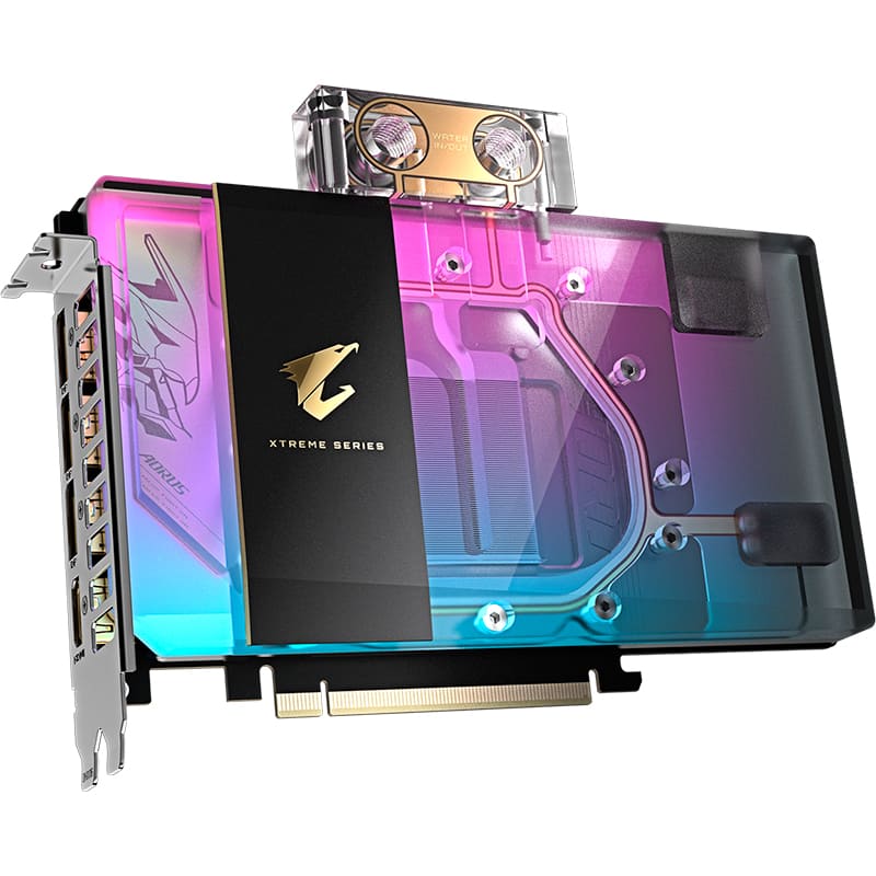 Внешний вид Видеокарта GIGABYTE GeForce RTX 5080 16GB 256Bit 2617/30000MHz Aorus Xtreme Waterforce WB (GV-N5080AORUSX WB-16GD)