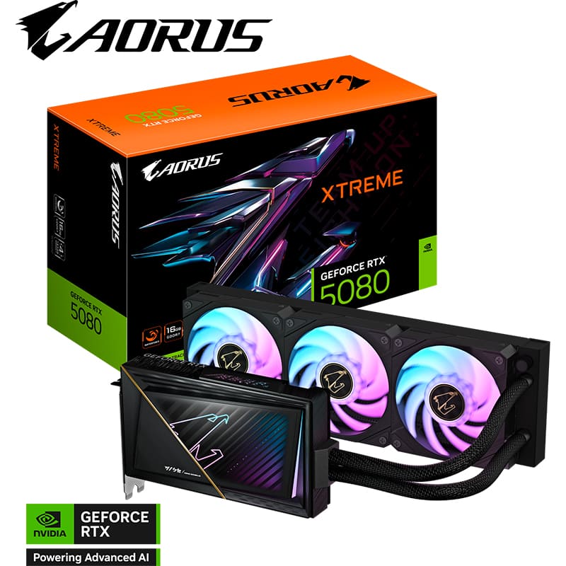 Покупка Відеокарта GIGABYTE GeForce RTX 5080 16GB 256Bit 2617/30000MHz Aorus Xtreme Waterforce (GV-N5080AORUSX W-16GD)