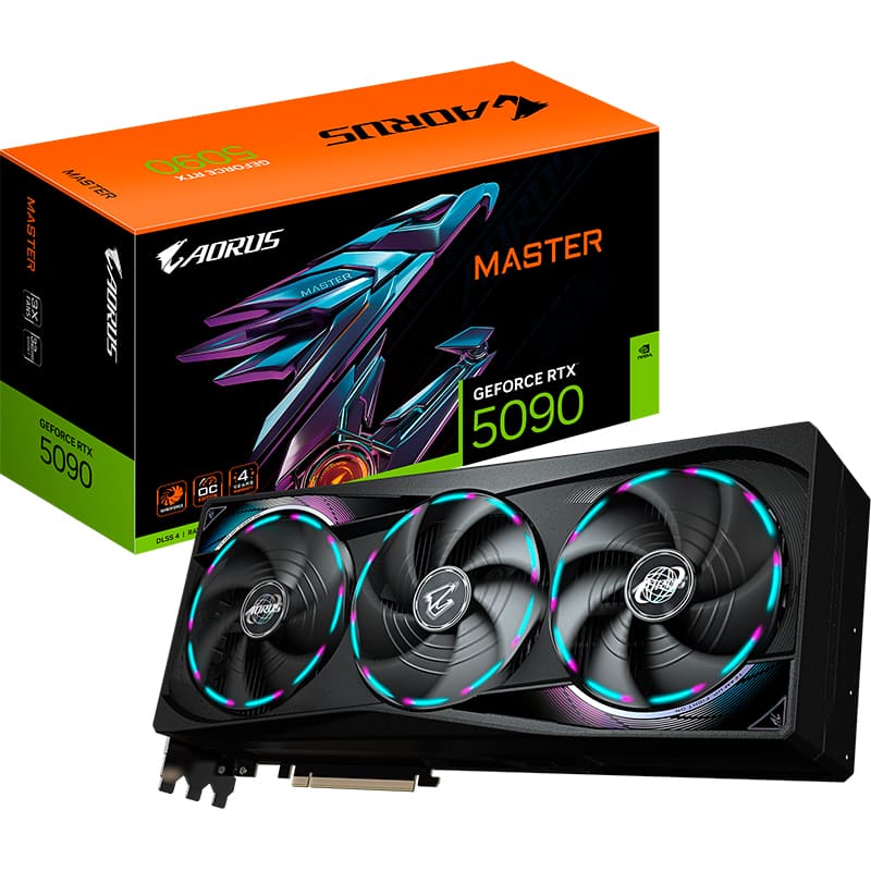 В Украине Видеокарта GIGABYTE GeForce RTX 5090 32GB 512Bit 2407/28000MHz Aorus Master (GV-N5090AORUS M-32GD)