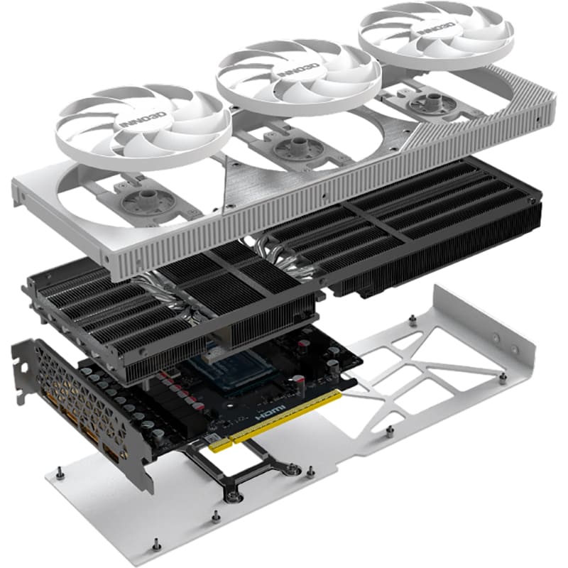 Зовнішній вигляд Відеокарта INNO3D GeForce RTX 5070 Ti 16GB 256Bit 2295/28000MHz X3 OC WHITE (N507T3-16D7X-176068W)