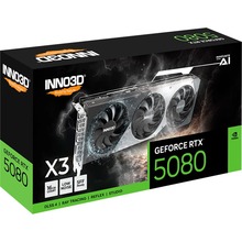 Видеокарта INNO3D GeForce RTX 5080 16GB 256Bit 2295/30000MHz X3 (N50803-16D7-176068N)
