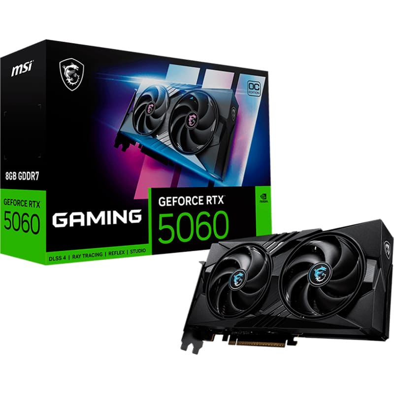 Видеокарта MSI GeForce RTX 5060 8GB 128Bit 2625/28000MHz GAMING OC (912-V537-005) Производитель чипа nVidia