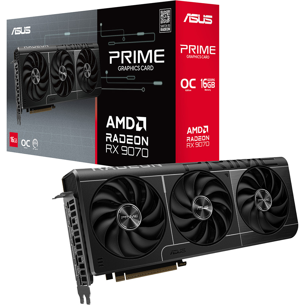 Відеокарта ASUS Prime Radeon RX 9070 16 GB 256 bit 1330/20000MHz (PRIME-RX9070-O16G) Тип пам'яті GDDR6