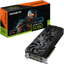 Відеокарта GIGABYTE GeForce RTX 5080 16GB GDDR7 WINDFORCE OC 256bit 2617/30000MHz (GV-N5080WF3OC-16GD)