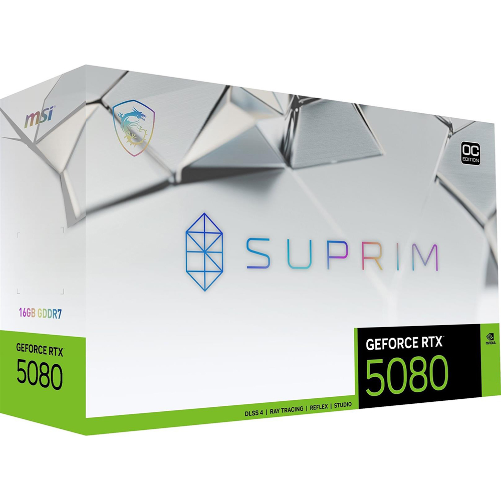 В інтернет магазині Відеокарта MSI GeForce RTX 5080 16GB GDDR7 Suprim SOC