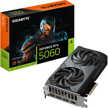 Відеокарта GIGABYTE GeForce RTX 5060 Windforce OC 8GB GDDR7 128bit 2497/28000MHz (GV-N5060WF2OC-8GD)