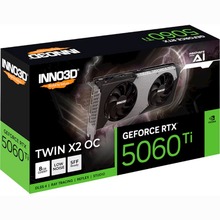 Відеокарта INNO3D GeForce RTX5060 Ti 8GB 128Bit 2407/28000MHz TWIN X2 OC (N506T2-08D7X-193075N)