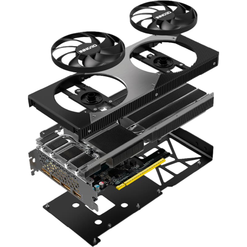 Фото 4 Відеокарта INNO3D GeForce RTX5060 Ti 8GB 128Bit 2407/28000MHz TWIN X2 OC (N506T2-08D7X-193075N)