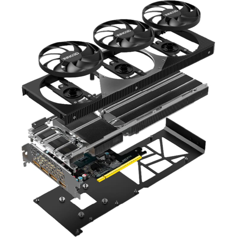 Фото Відеокарта INNO3D GeForce RTX5060 Ti 16GB 128Bit 2407/28000MHz X3 OC (N506T3-16D7X-191073L)