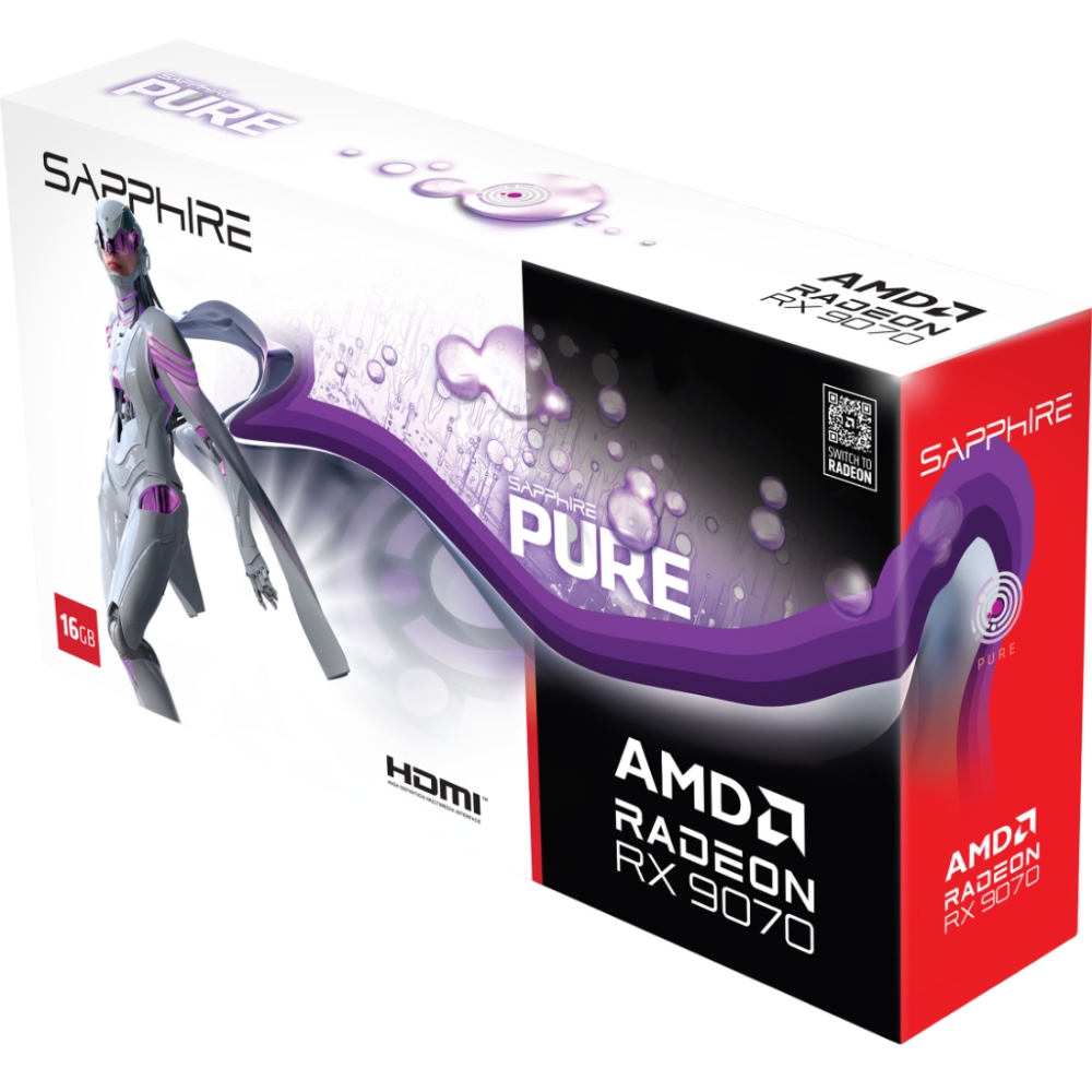 Покупка Відеокарта SAPPHIRE PURE GAMING OC Radeon RX 9070 16GB 256Bit 2700/20000 MHz (11349-02-20G)