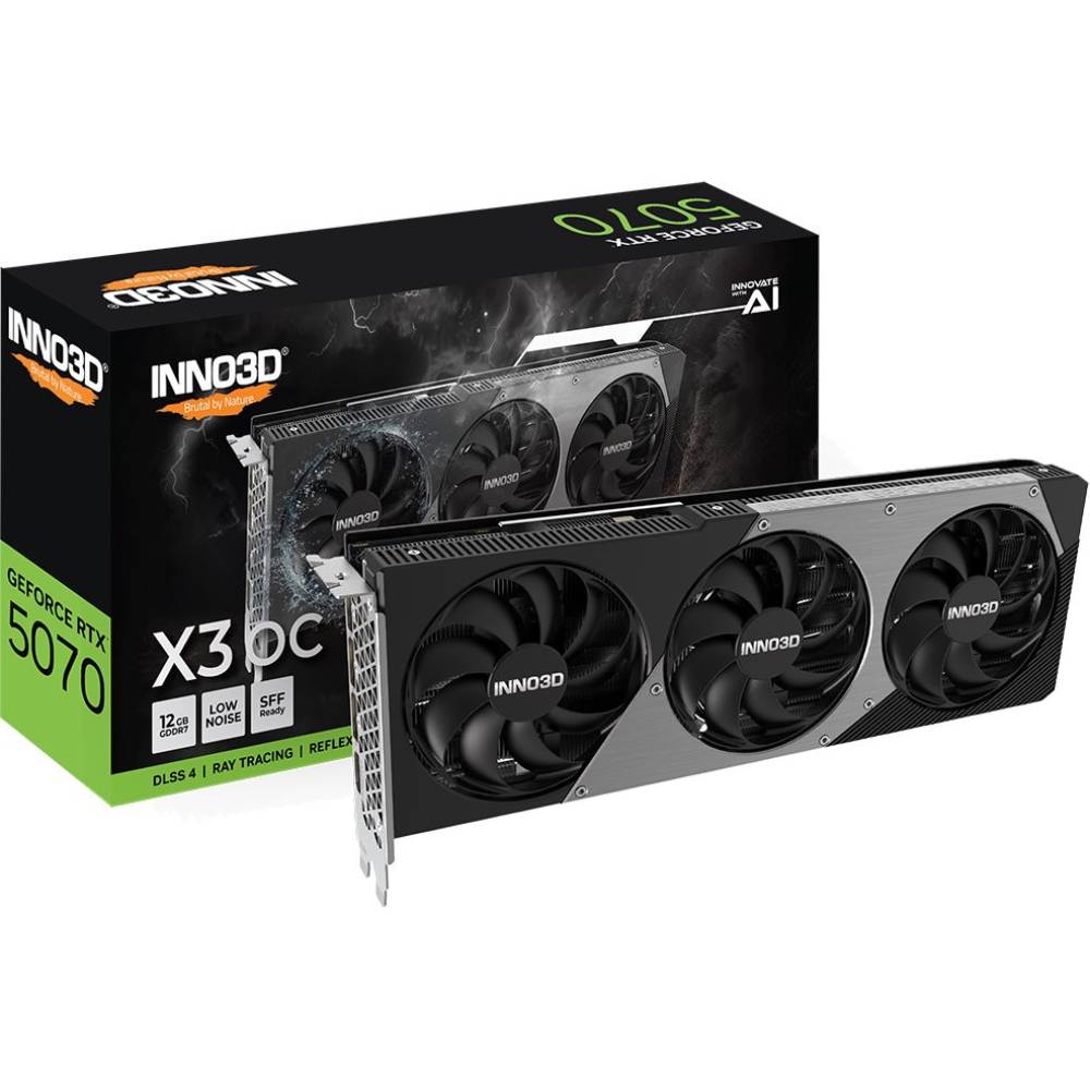Відеокарта INNO3D GeForce RTX5070 X3 OC 12GB GDDR7 192bit (N50703-12D7X-195064L) Виробник чіпу nVidia