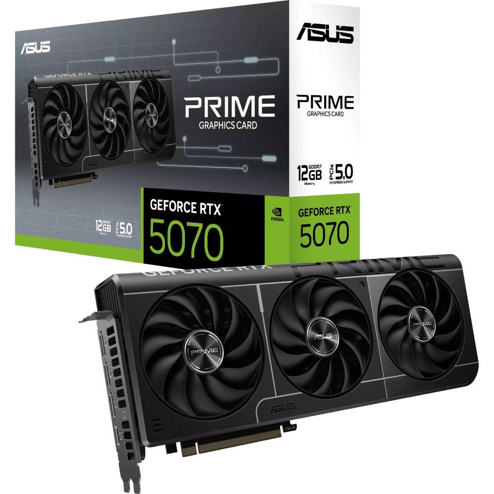 В Україні Відеокарта ASUS PRIME GeForce RTX 5070 12GB 192Bit (PRIME-RTX5070-12G)