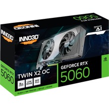 Відеокарта INNO3D GeForce RTX5060 8GB 128bit 2280/28000MHz TWIN X2 OC (N50602-08D7X-195070N)