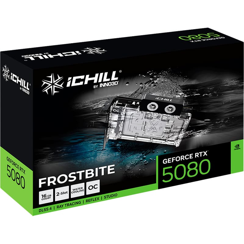 Заказать Видеокарта INNO3D GeForce RTX5080 16GB 256bit 2295/30000MHz ICHILL FROSTBITE (C50803-16D7X-1760FB)
