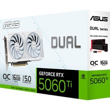 Видеокарта ASUS GeForce RTX 5060 TI 16GB 128bit 2602/28000MHz OC Dual White (90YV0MH6-M0NA00)