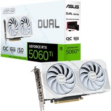 Видеокарта ASUS GeForce RTX 5060 TI 16GB 128bit 2602/28000MHz OC Dual White (90YV0MH6-M0NA00)