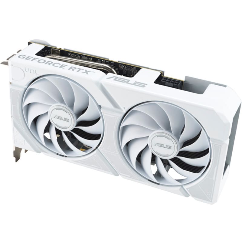 Внешний вид Видеокарта ASUS GeForce RTX 5060 TI 8GB 128bit 2602/28000MHz Dual White (DUAL-RTX5060TI-O8G-WHITE)