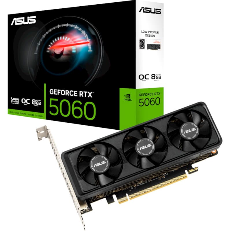 Изображение Видеокарта ASUS GeForce RTX 5060 8GB 128bit 2550/28000MHz LP BRK OC Edition (90YV0N90-M0NA00)