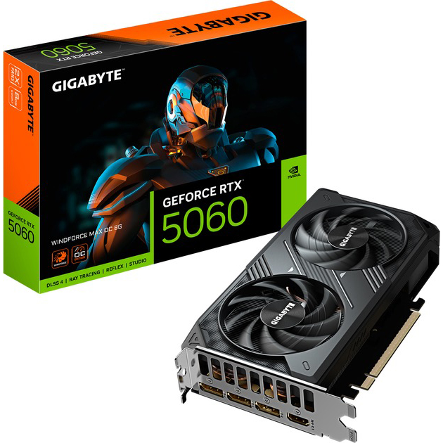 Изображение Видеокарта GIGABYTE NVIDIA GV-N5060WF2MAX OC-8GD