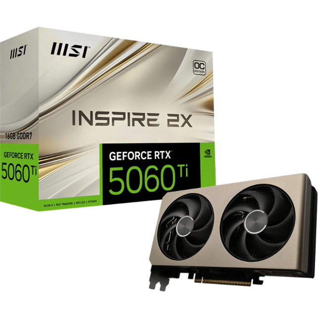 Фото 4 Видеокарта MSI NVIDIA GeForce RTX 5060 Ti 16G INSPIRE 2X OC