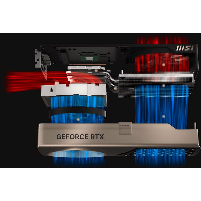 Изображение Видеокарта MSI GeForce RTX 5070 Ti 16GB 256bit 2580/28000MHz EXPERT OC (912-V531-439)