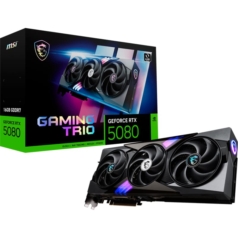 Видеокарта MSI GeForce RTX 5080 16GB 256bit 2617/30000MHz GAMING TRIO (912-V531-006) Производитель чипа nVidia