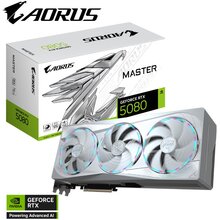 Відеокарта GIGABYTE GeForce RTX 5080 16GB 256bit 2805/30000MHz AORUS MASTER ICE (GV-N5080AORUSM ICE-16GD)