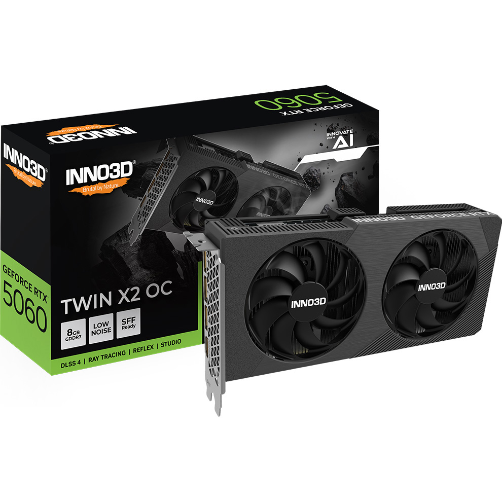 Відеокарта INNO3D GeForce RTX5060 8Gb 128Bit 2280/28000MHz (N50602-08D7X-195071N)