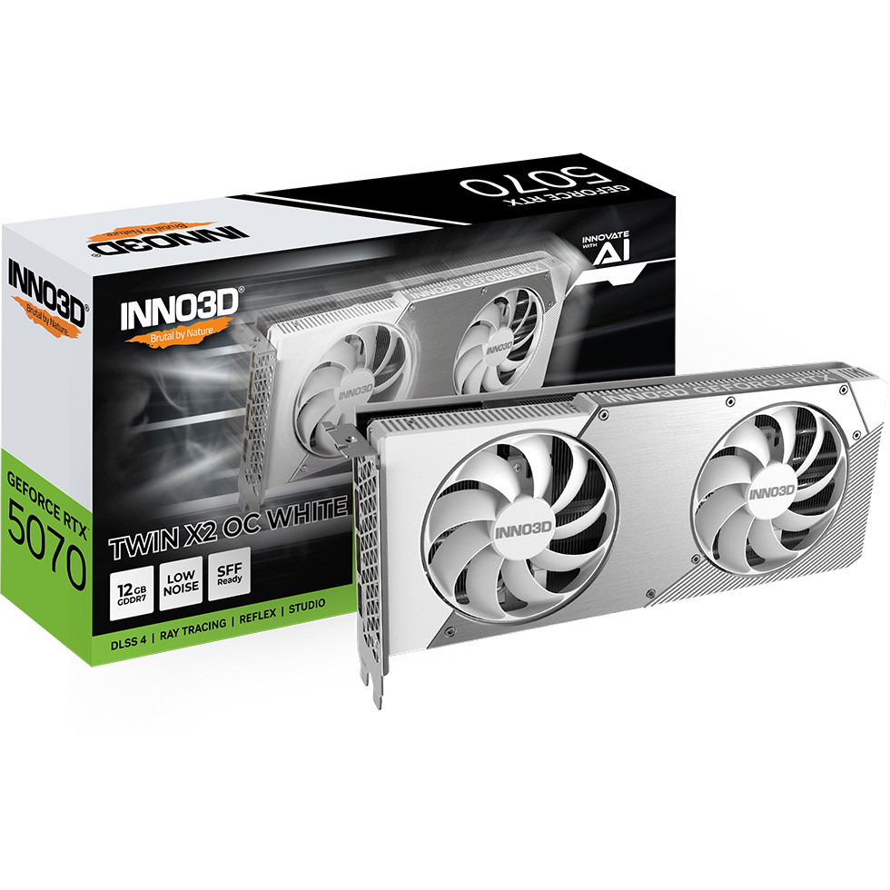 Видеокарта INNO3D GeForce RTX 5070 12Gb 192Bit 2325/28000MHz (N50702-12D7X-195064W)