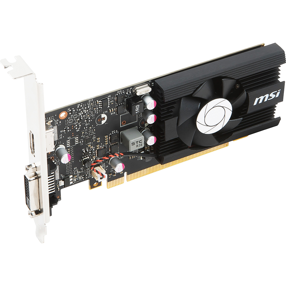 Відеокарта MSI GeForce GT1030 2Gb 64bit 1265/6008MHz (GT 1030 2G LP OCV1) Об'єм вбудованої пам'яті, Гб 2